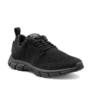 NEW WOOLLOOMOOLOO men's fraser ii sneaker in pitch black merino wool